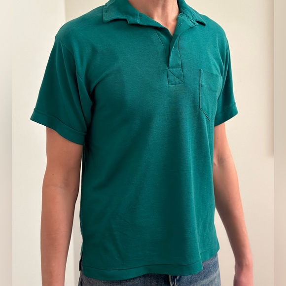 Vintage Main Stream Teal Polo Shirt - Picture 2 of 13